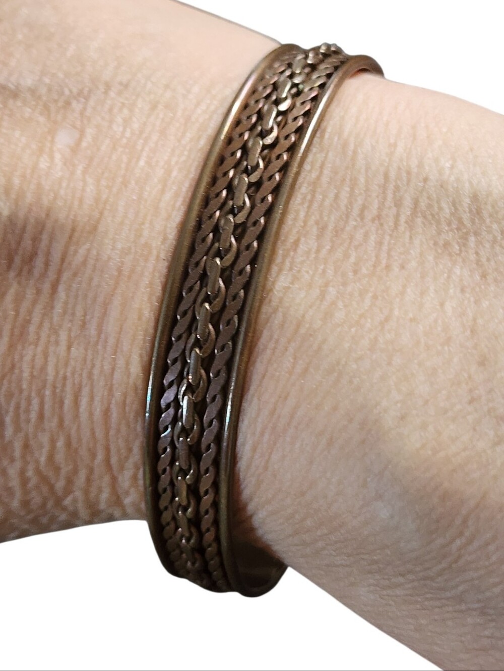 Copper Braided Cuff Bracelet